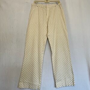 Cabi Geometric Print Pants Career Casual‎ Golf Trousers Straight Leg Vacation 10